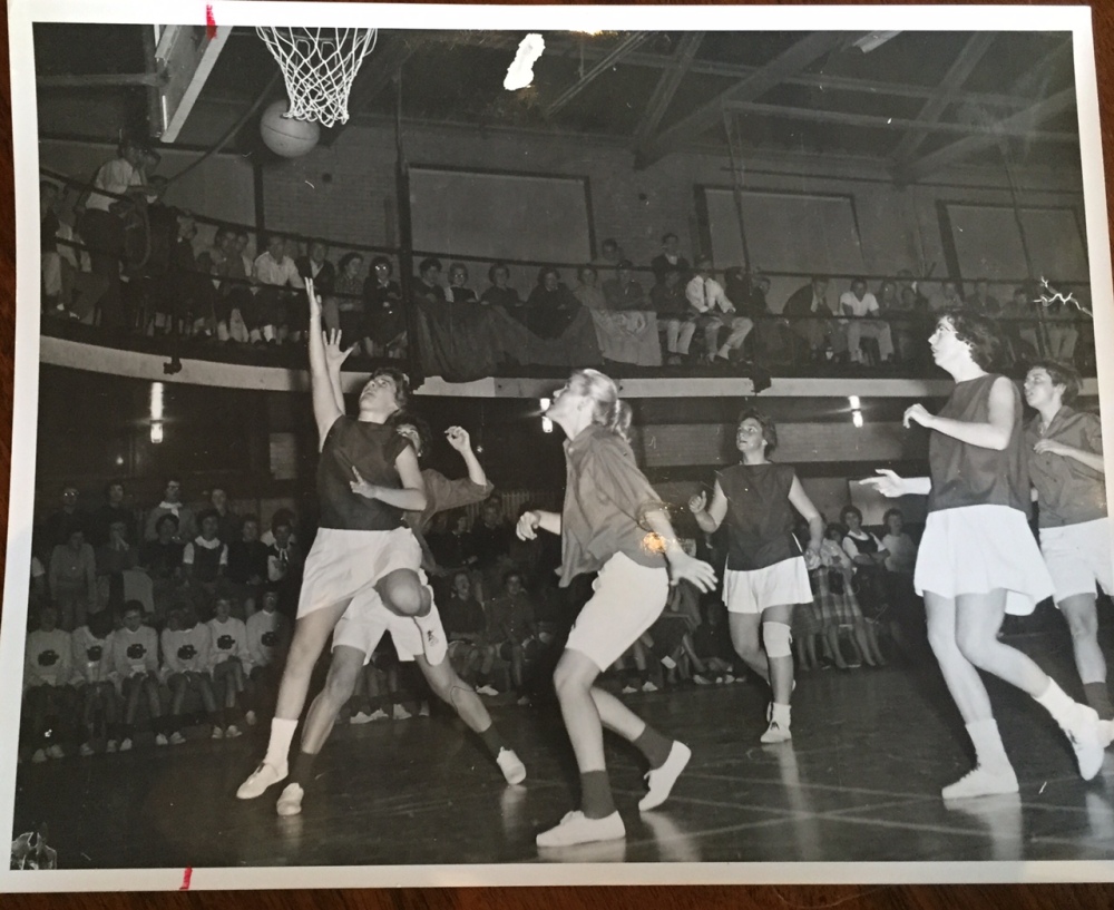 The St. Bonaventure Squaws take on D'Youville at Butler Gym in the 1960's (Photo Credit: SBU Archives)
